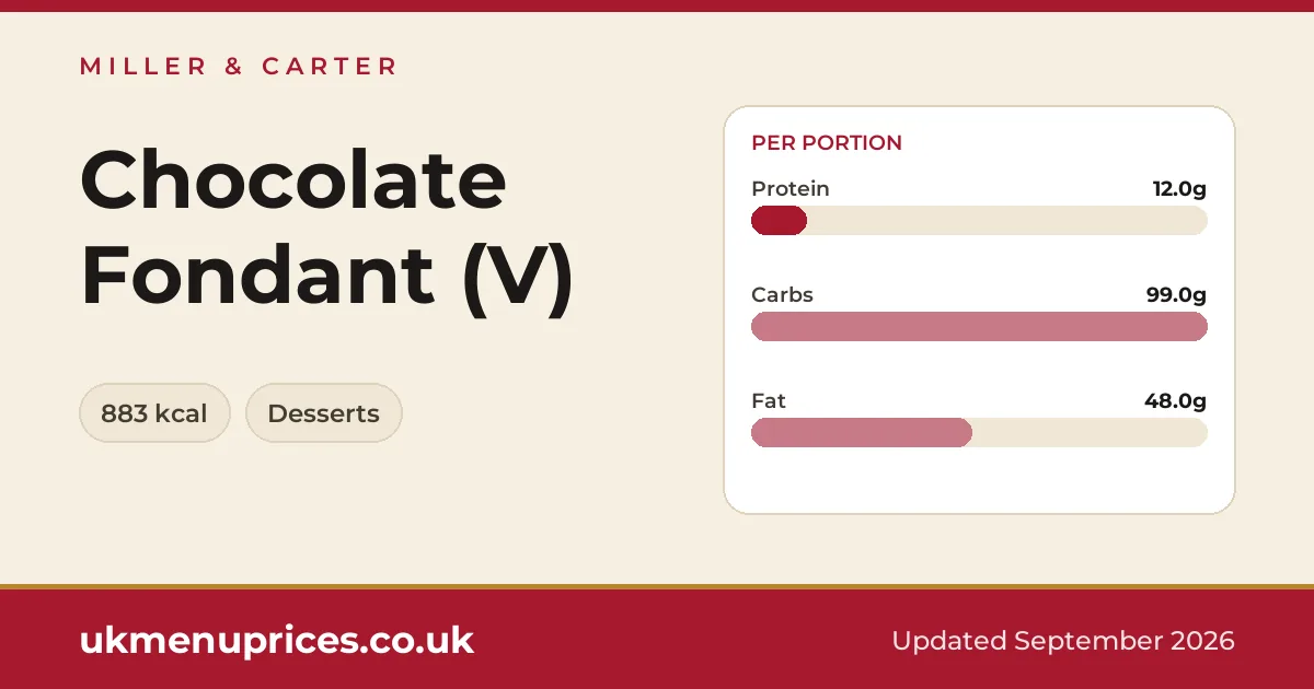 Miller & Carter Chocolate Fondant (V)