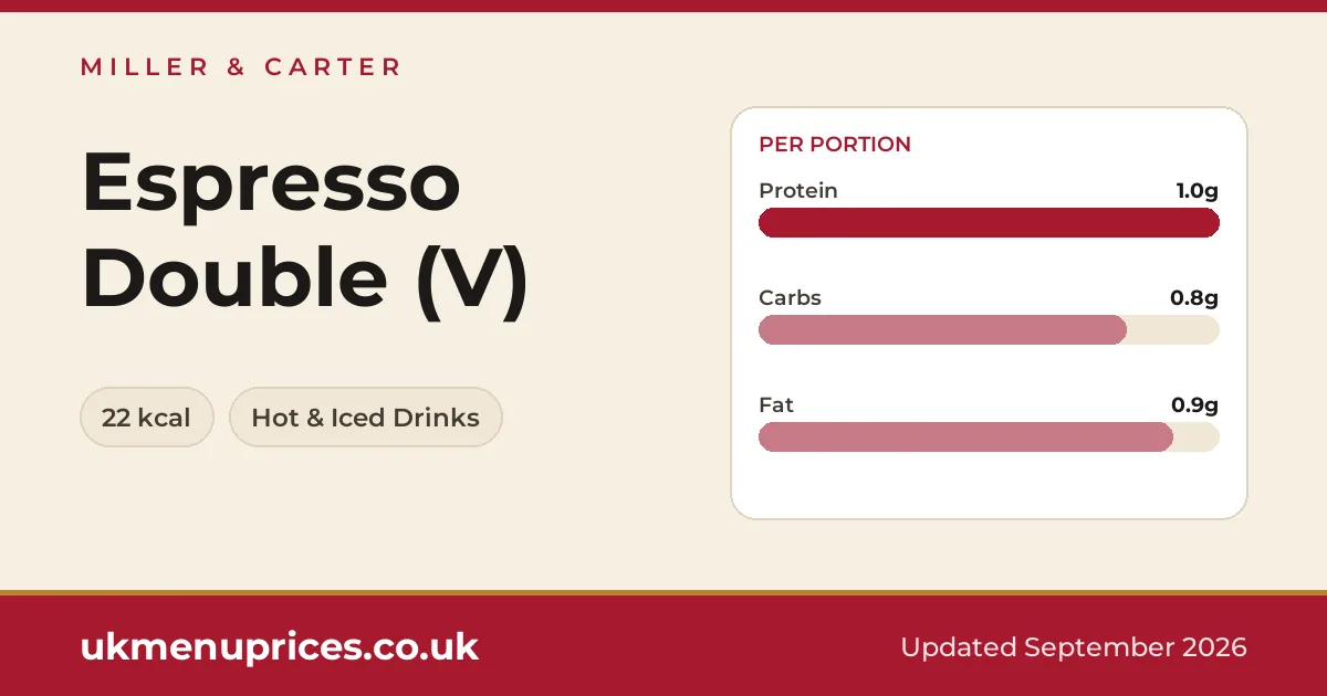 Miller & Carter Espresso Double (V)