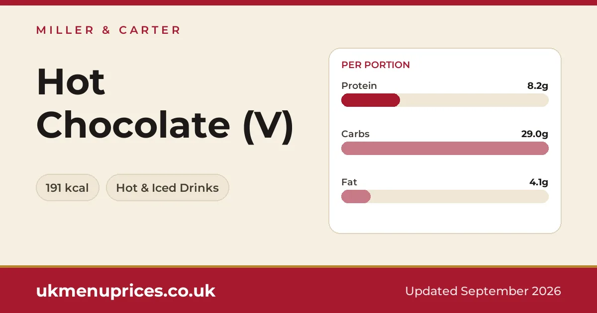 Miller & Carter Hot Chocolate (V)