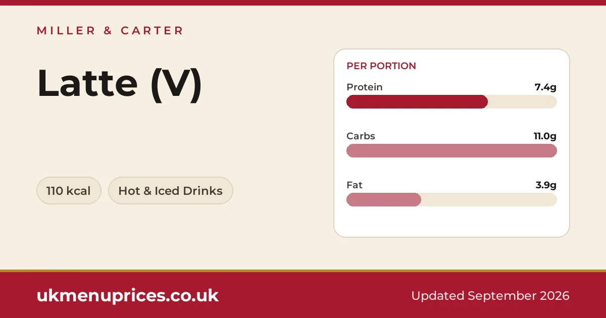 Miller & Carter Latte (V)