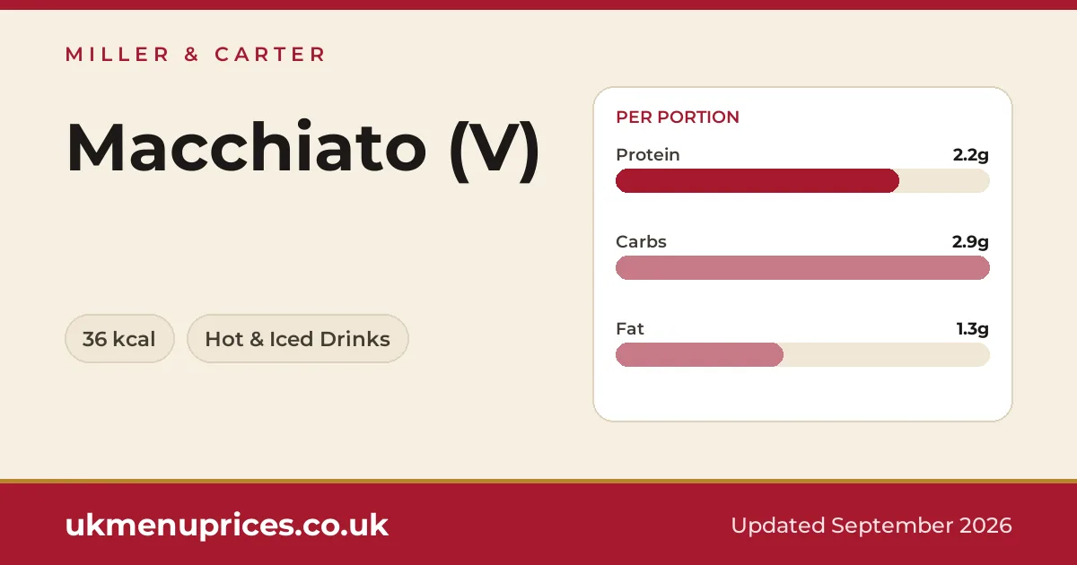 Miller & Carter Macchiato (V)