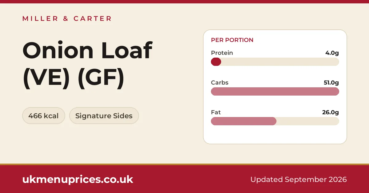 Miller & Carter Onion Loaf (VE) (GF)