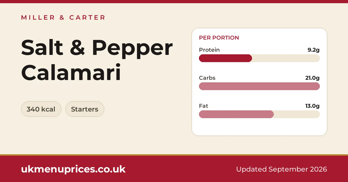Miller & Carter Salt & Pepper Calamari