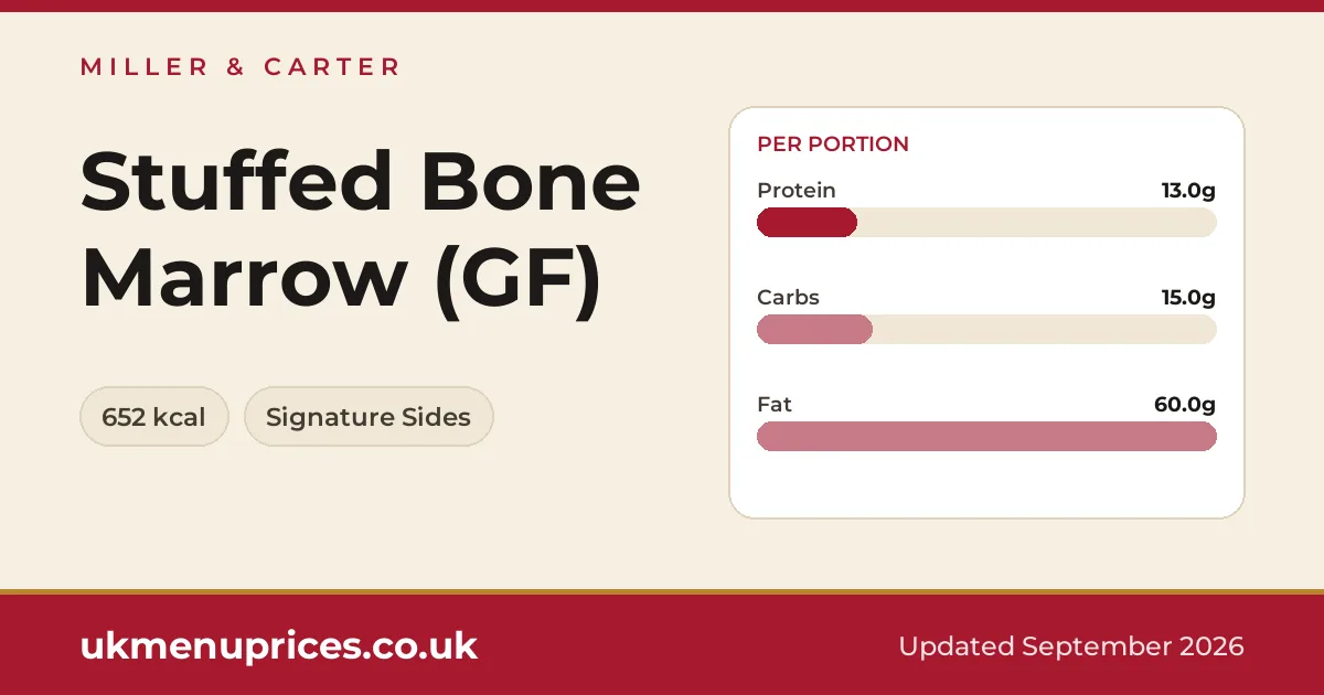 Miller & Carter Stuffed Bone Marrow (GF)