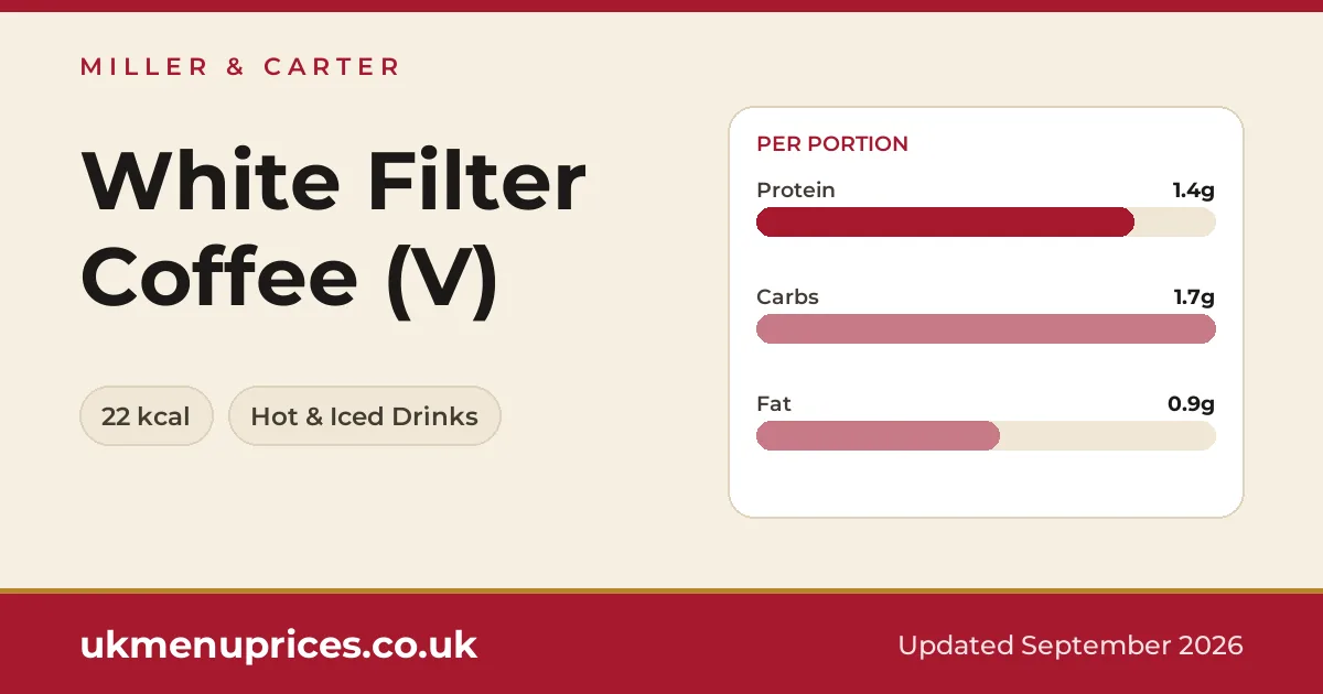 Miller & Carter White Filter Coffee (V)