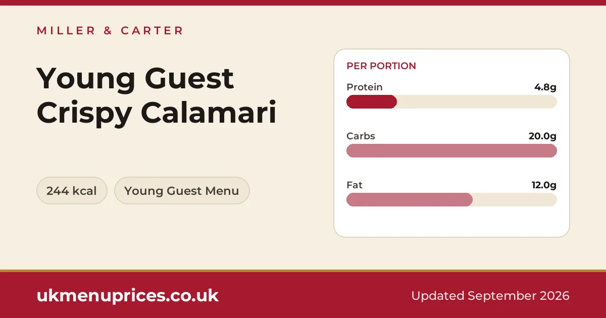 Miller & Carter Young Guest Crispy Calamari