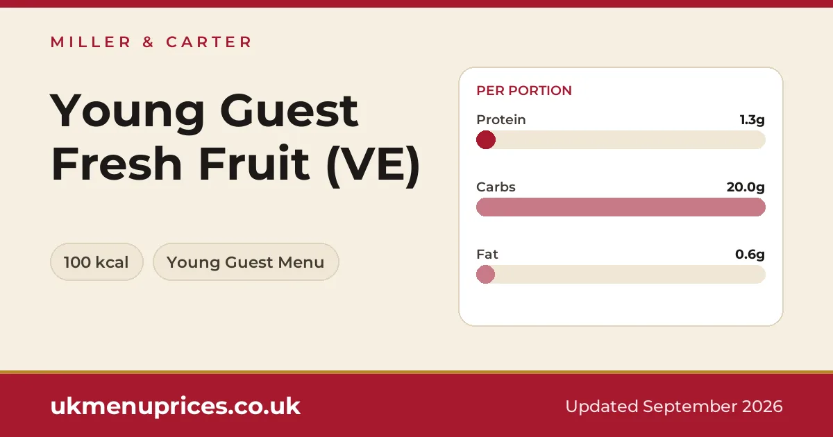 Miller & Carter Young Guest Fresh Fruit (VE)