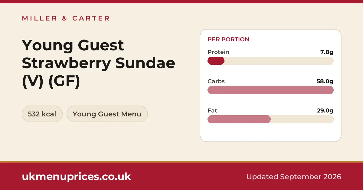 Miller & Carter Young Guest Strawberry Sundae (V) (GF)
