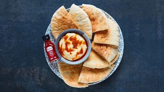 Houmous with PERi-PERi Drizzle at Nando's