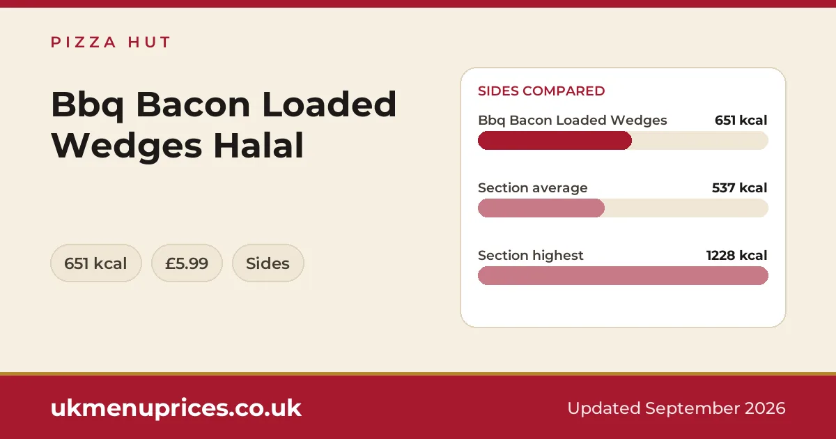 Pizza Hut Bbq Bacon Loaded Wedges Halal