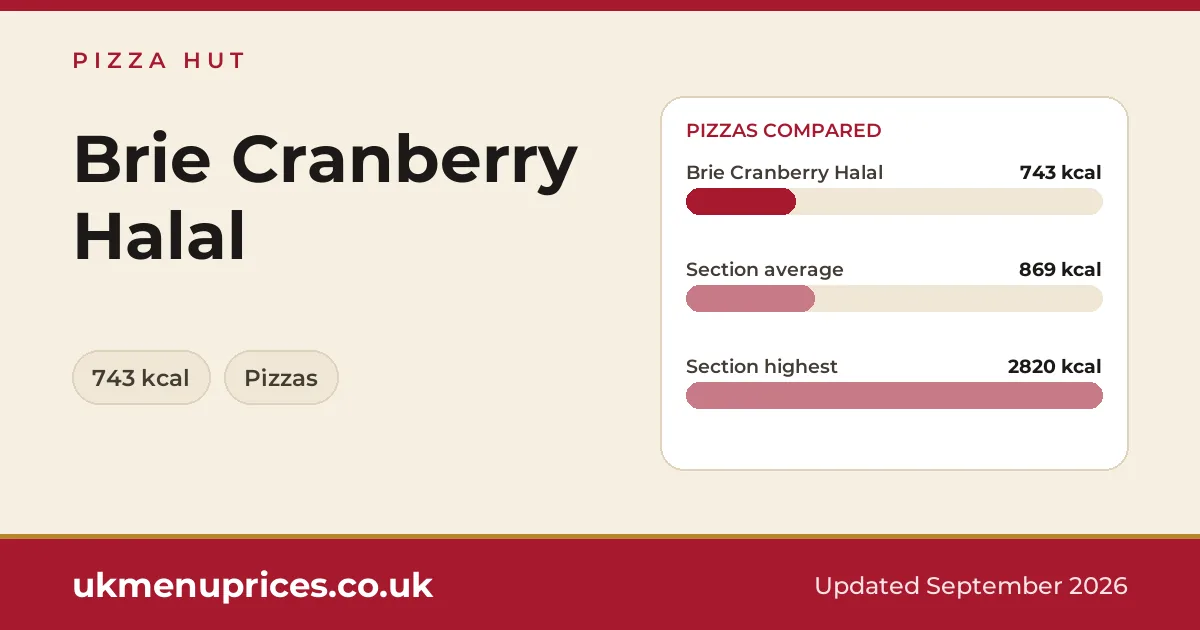 Pizza Hut Brie Cranberry Halal