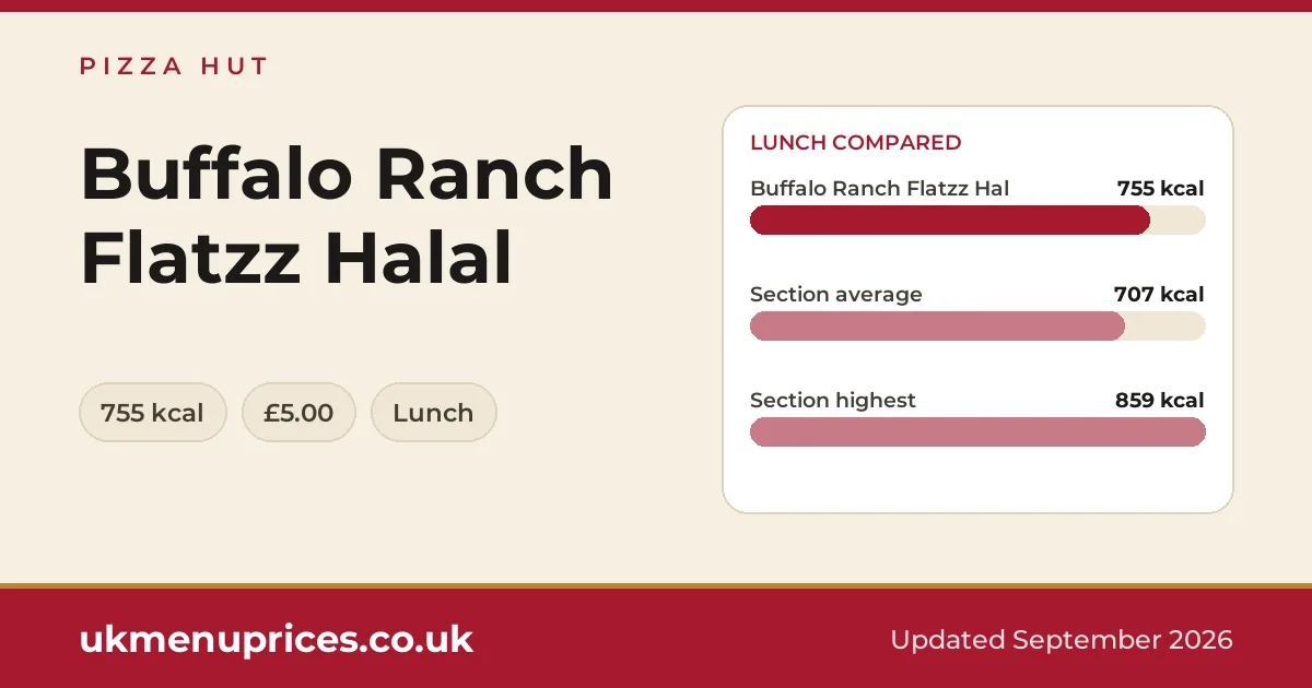 Pizza Hut Buffalo Ranch Flatzz Halal