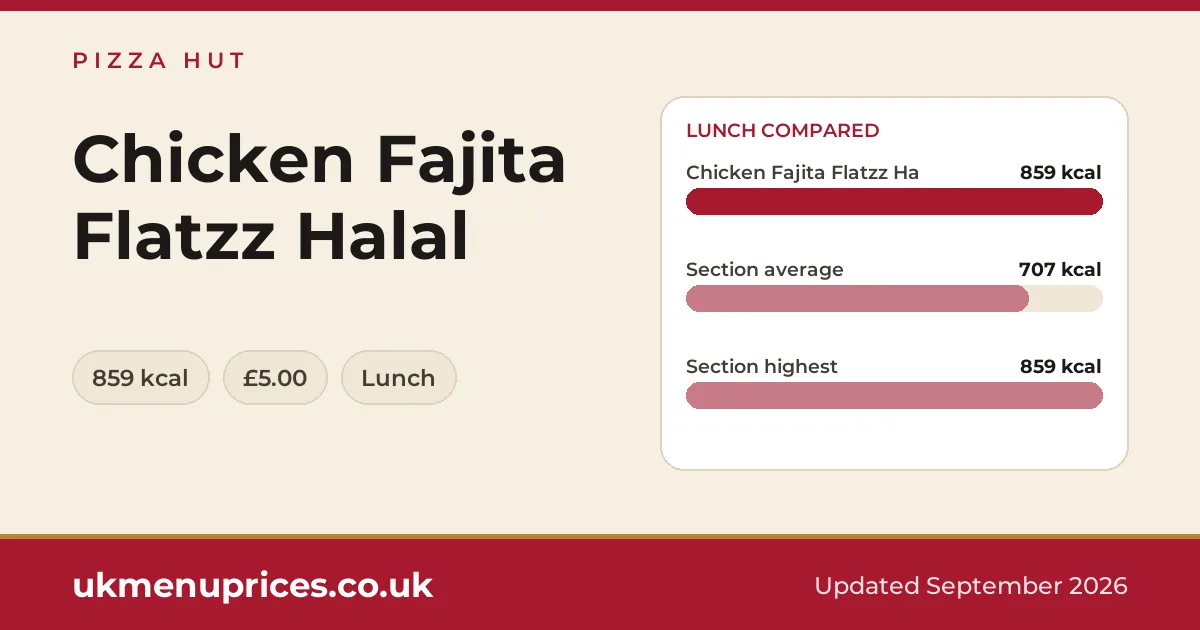 Pizza Hut Chicken Fajita Flatzz Halal