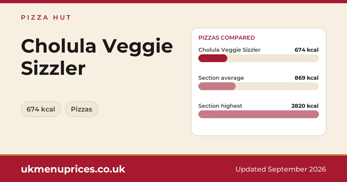 Pizza Hut Cholula Veggie Sizzler