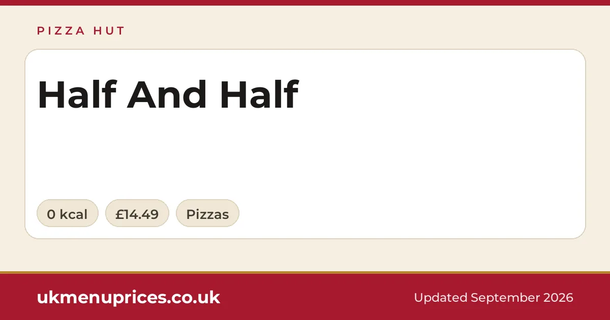 Pizza Hut Half And Half