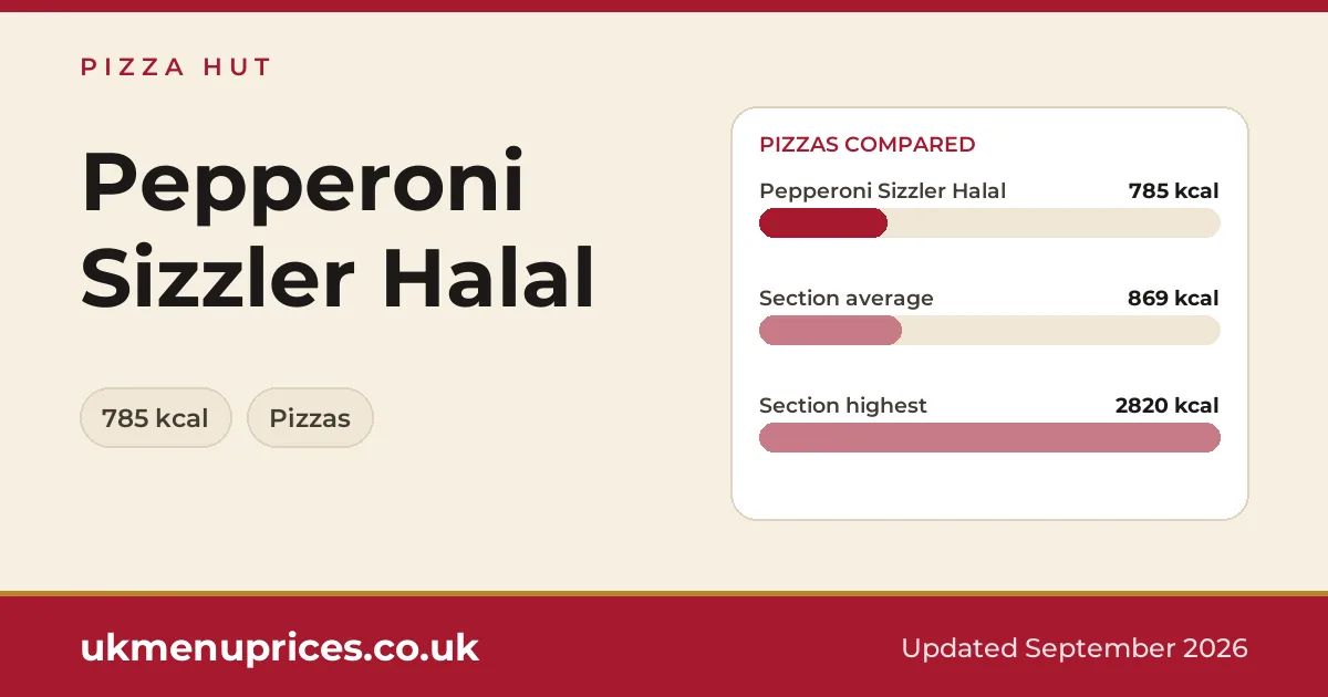 Pizza Hut Pepperoni Sizzler Halal
