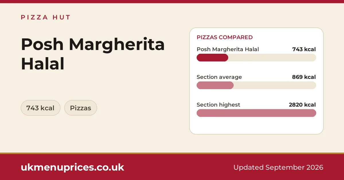 Pizza Hut Posh Margherita Halal