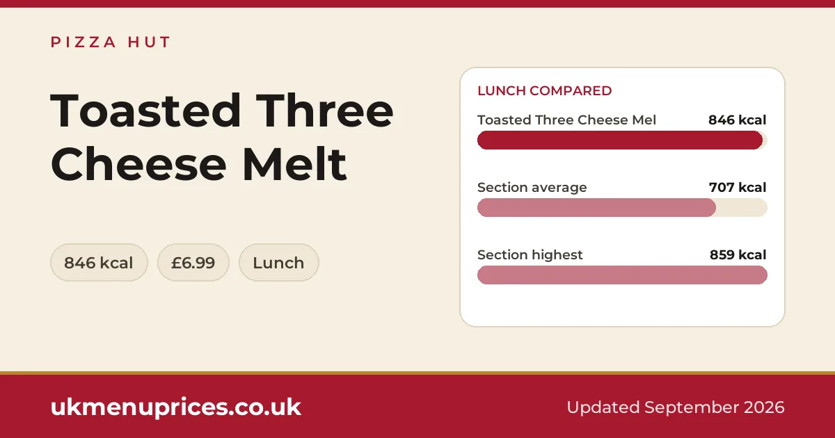 Pizza Hut Toasted Three Cheese Melt