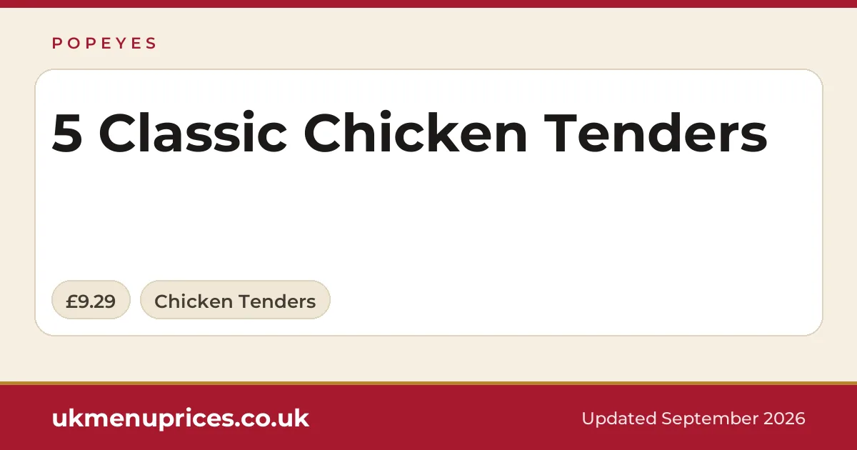 Popeyes 5 Classic Chicken Tenders
