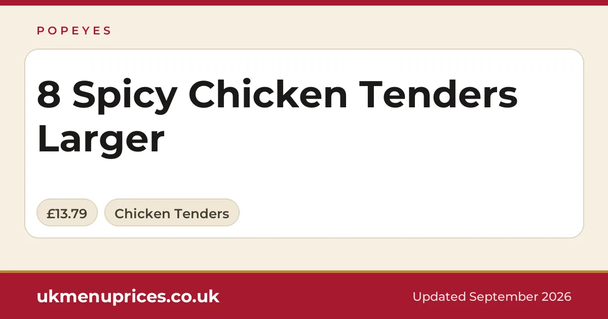 Popeyes 8 Spicy Chicken Tenders Larger