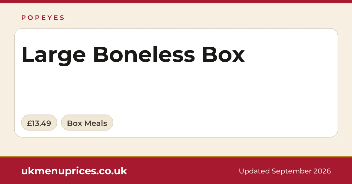 Popeyes Large Boneless Box