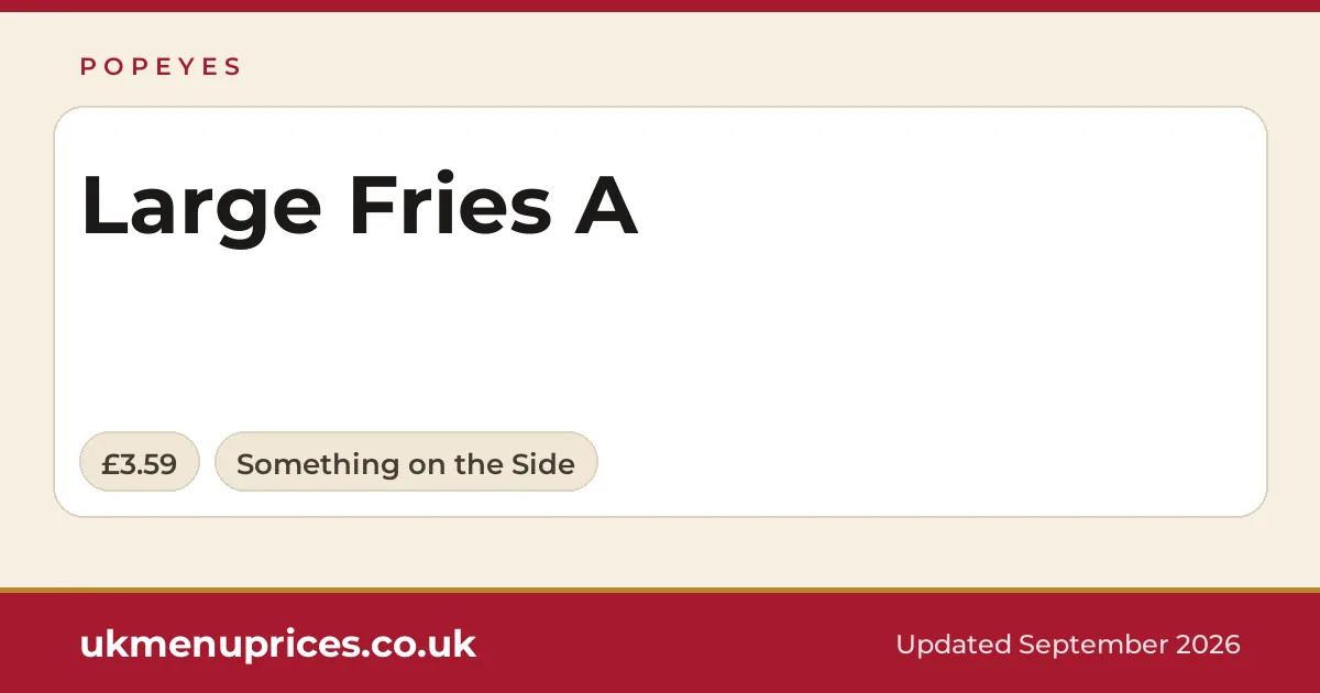 Popeyes Large Fries A