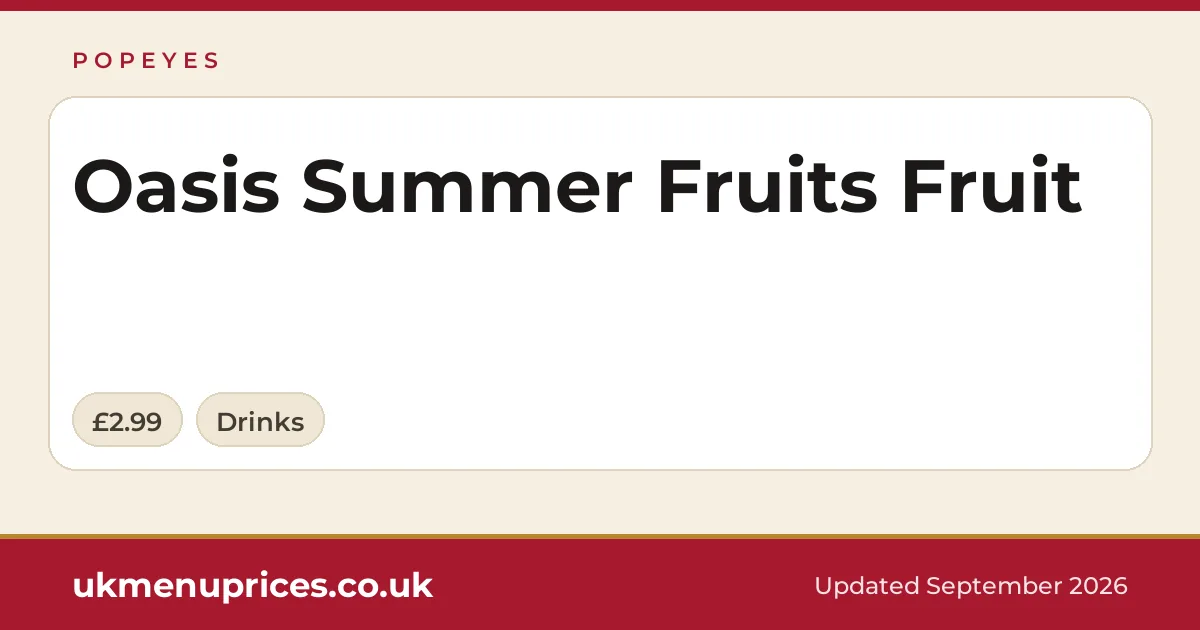 Popeyes Oasis Summer Fruits Fruit