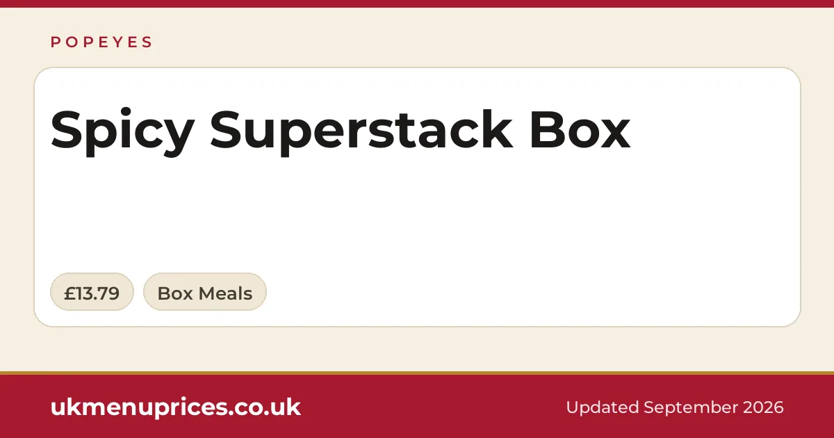 Popeyes Spicy Superstack Box