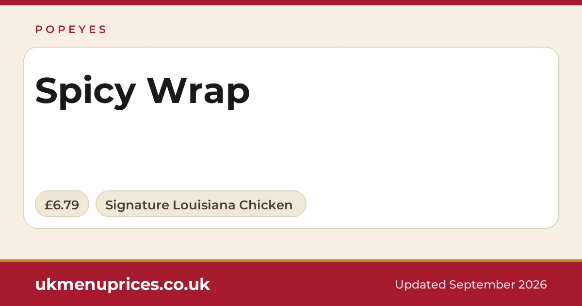 Popeyes Spicy Wrap