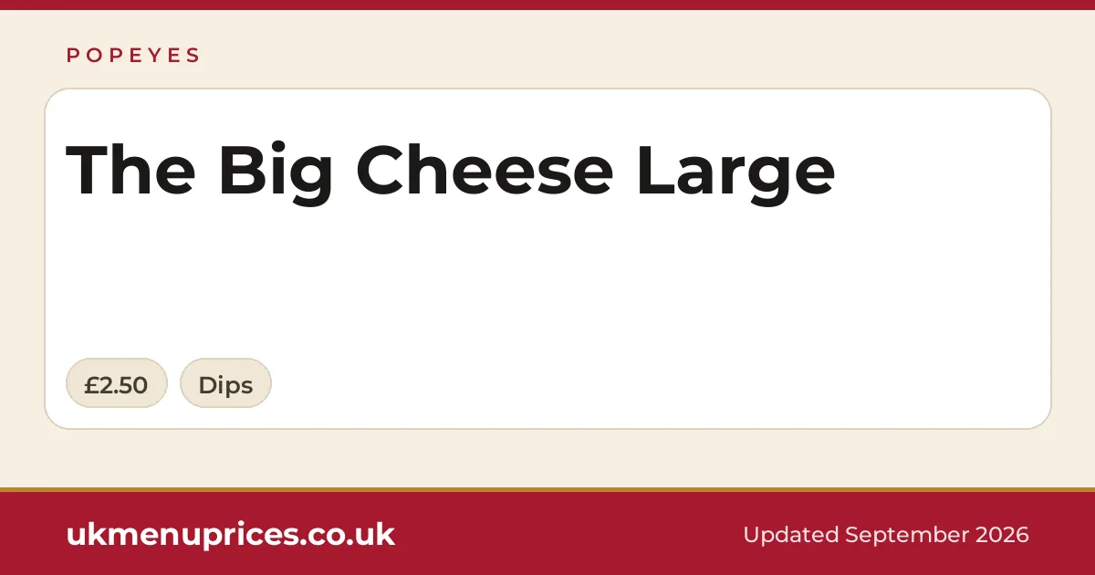 Popeyes The Big Cheese Large