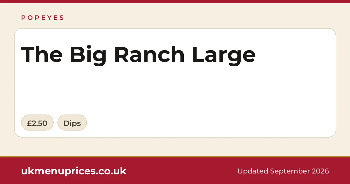 Popeyes The Big Ranch Large