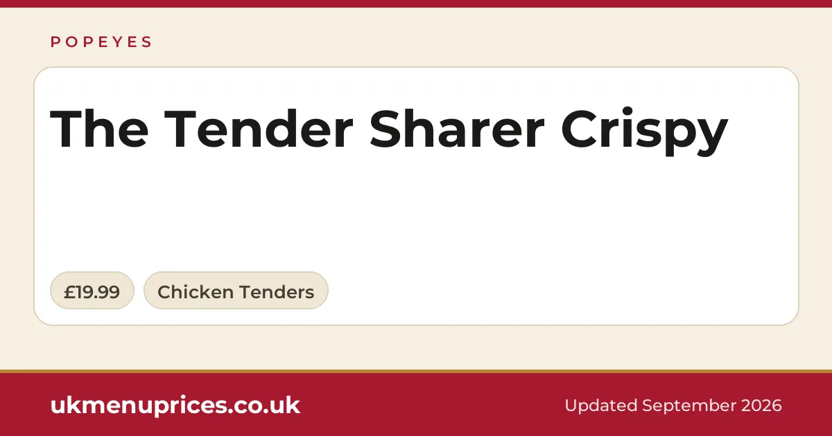 Popeyes The Tender Sharer Crispy