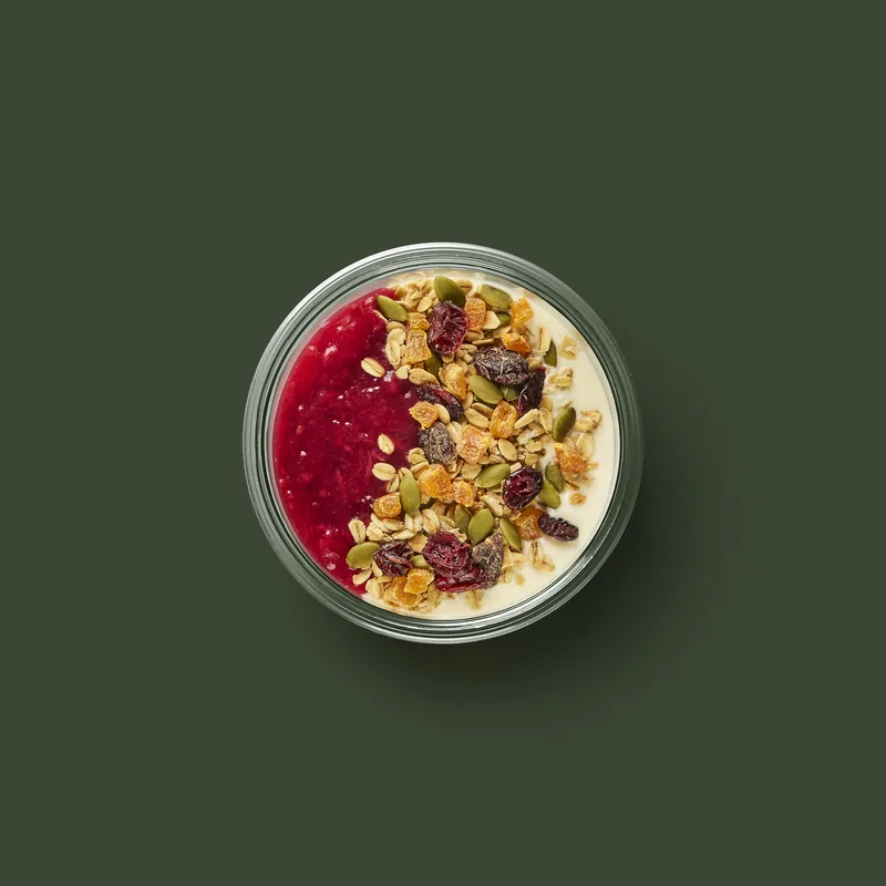 Greek Style Yogurt with Berries & Granola at Starbucks