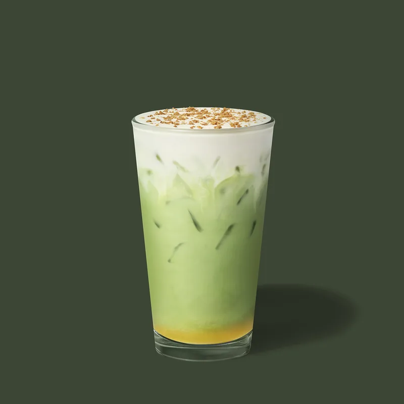 Iced Apple Crumble Matcha Latte at Starbucks
