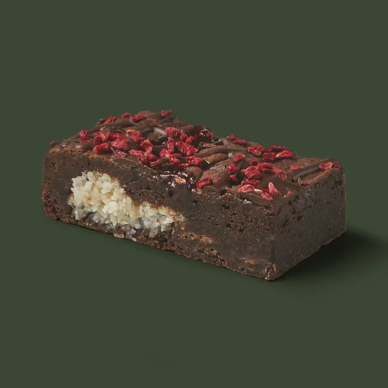 Raspberry & Coconut Brownie at Starbucks