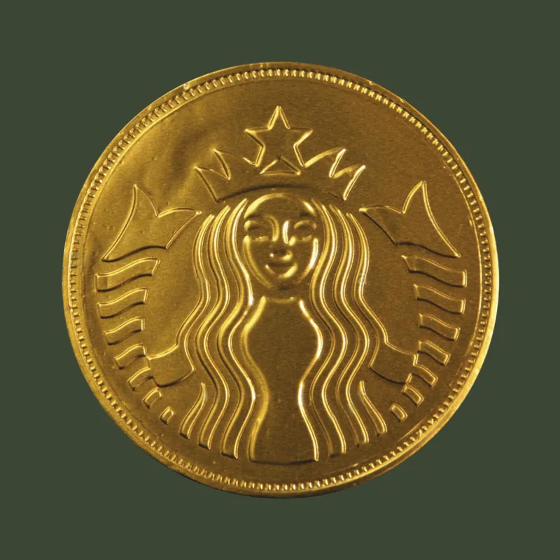 Starbucks Milk Chocolate Gold Coin at Starbucks