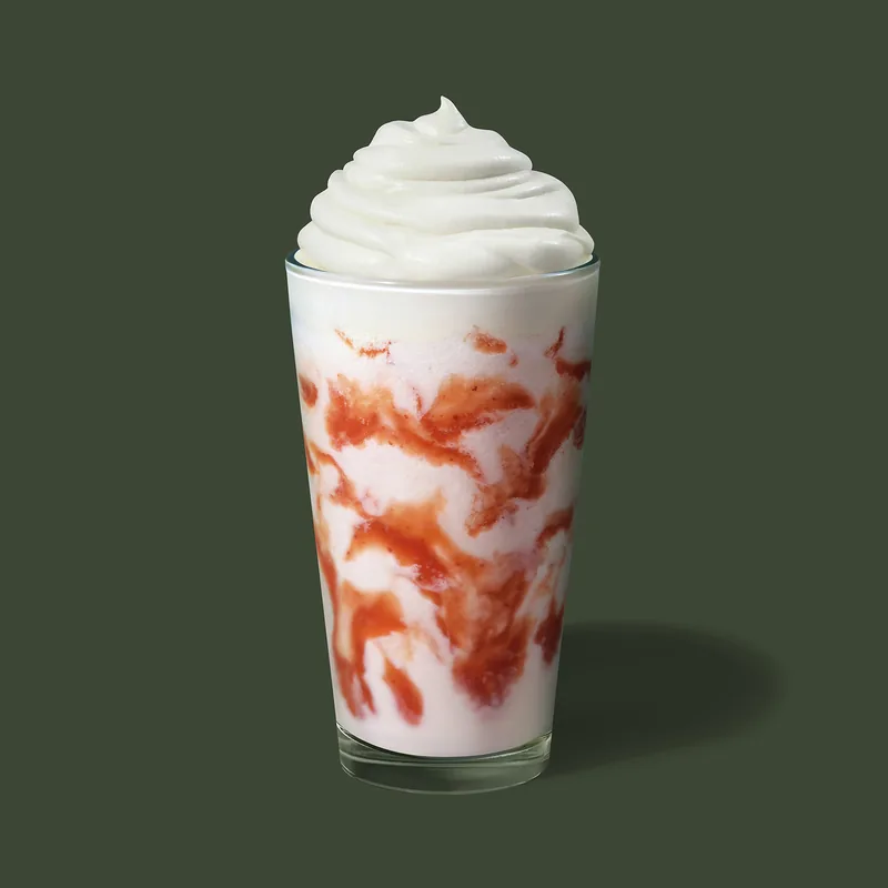 Strawberries & Cream Frappuccino Blended Beverage at Starbucks