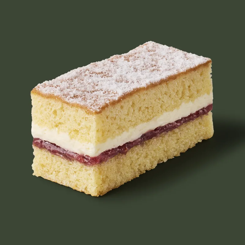 Victoria Sponge Cake Slices at Starbucks