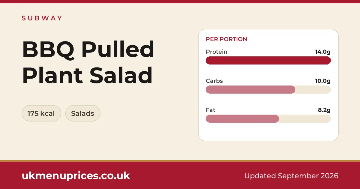 Subway BBQ Pulled Plant Salad