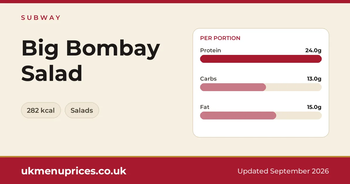Subway Big Bombay Salad