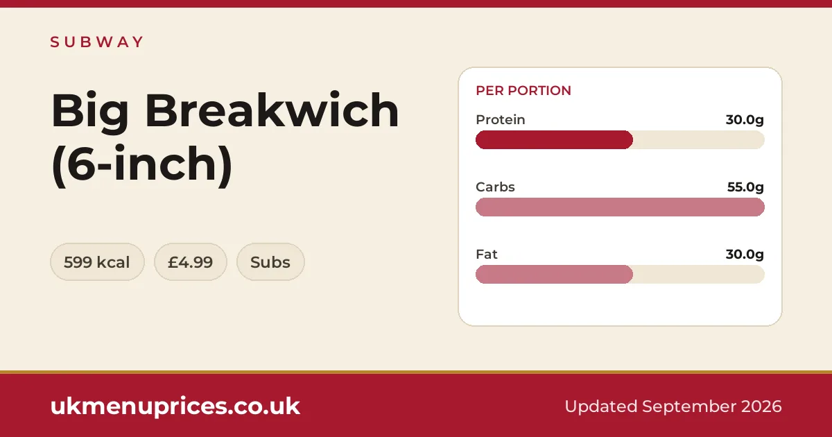 Subway Big Breakwich (6-inch)