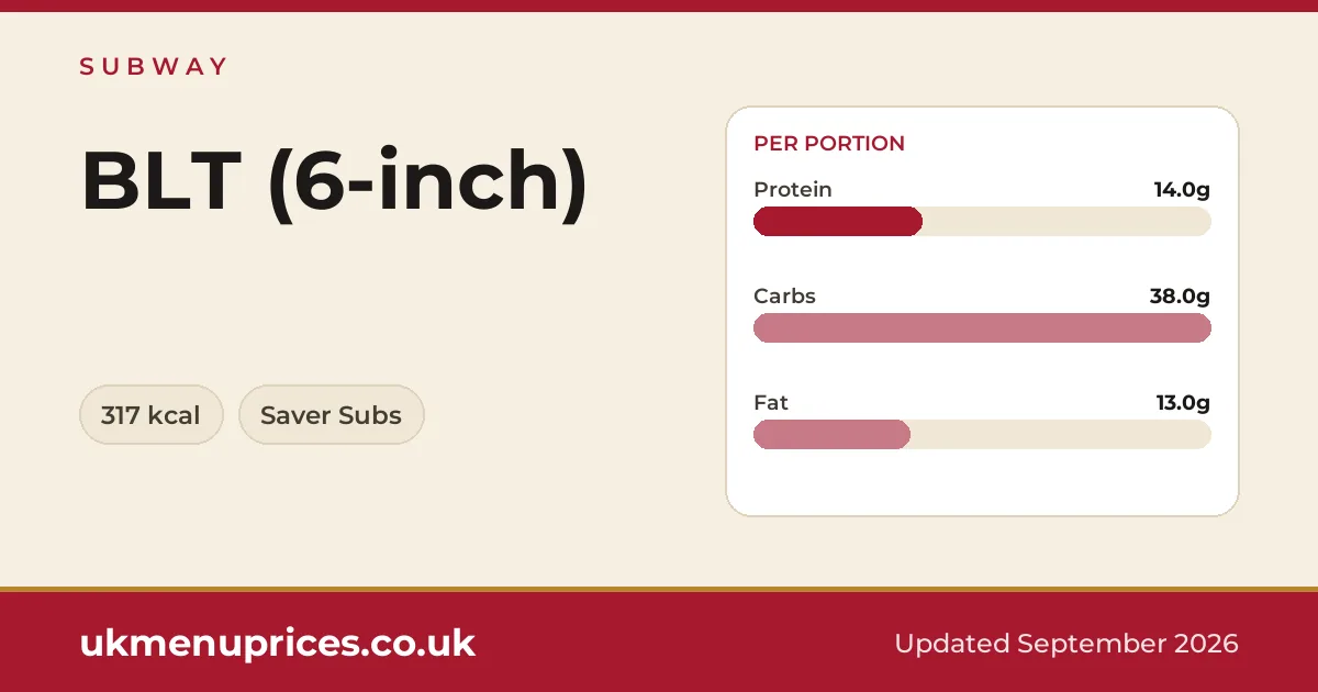 Subway BLT (6-inch)