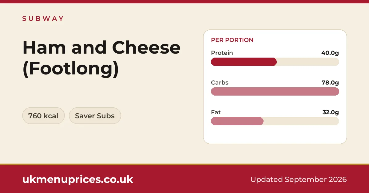 Subway Ham and Cheese (Footlong)
