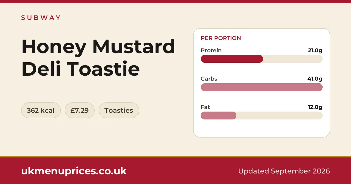 Subway Honey Mustard Deli Toastie