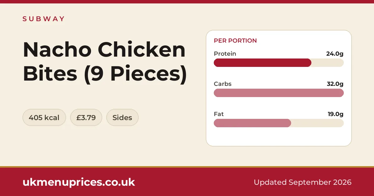 Subway Nacho Chicken Bites (9 Pieces)