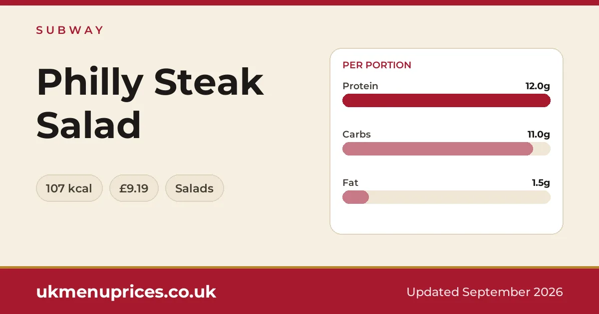 Subway Philly Steak Salad