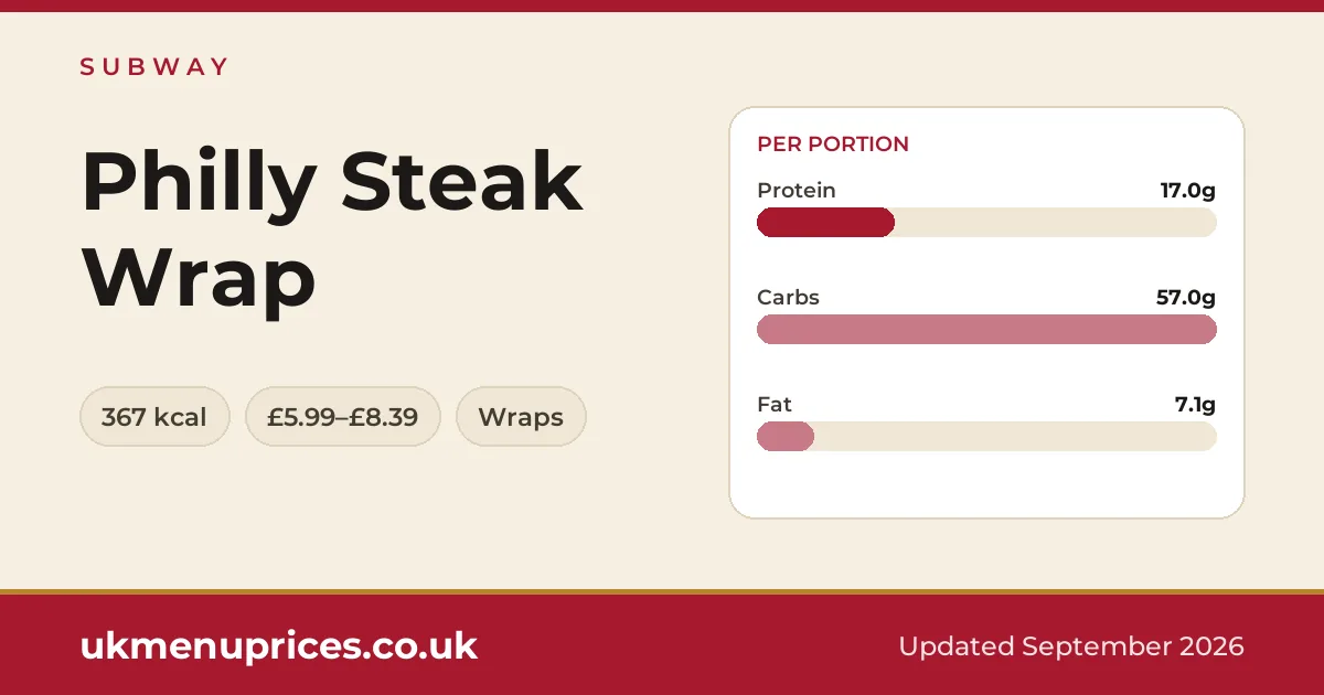 Subway Philly Steak Wrap