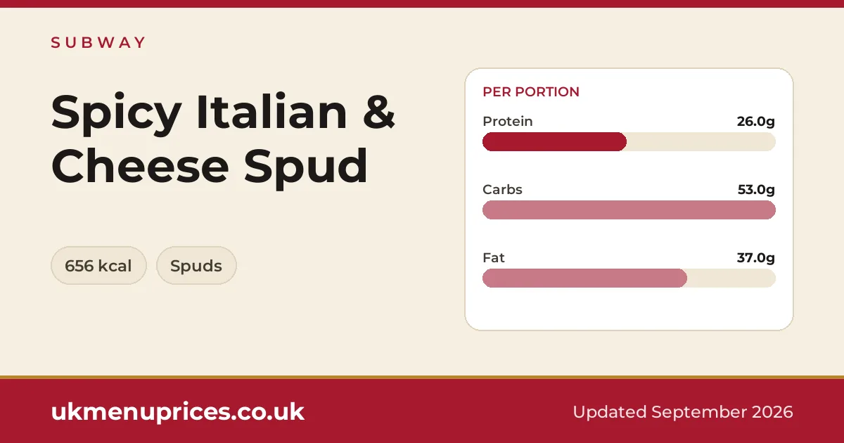 Subway Spicy Italian & Cheese Spud