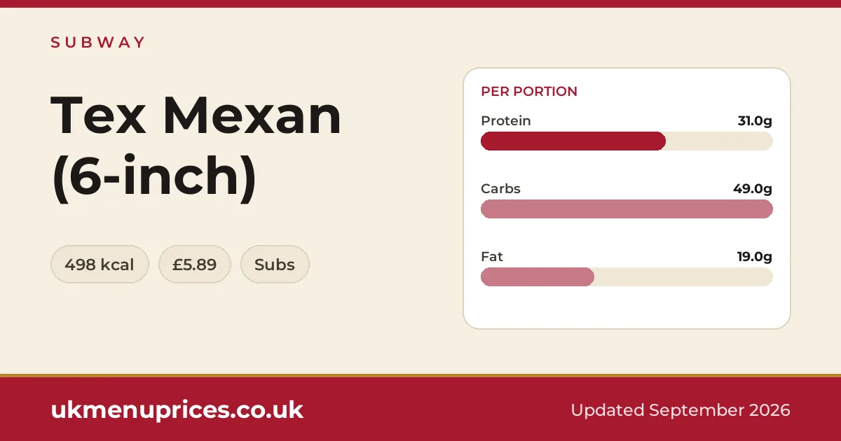 Subway Tex Mexan (6-inch)
