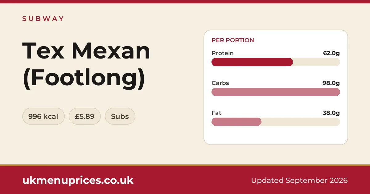 Subway Tex Mexan (Footlong)